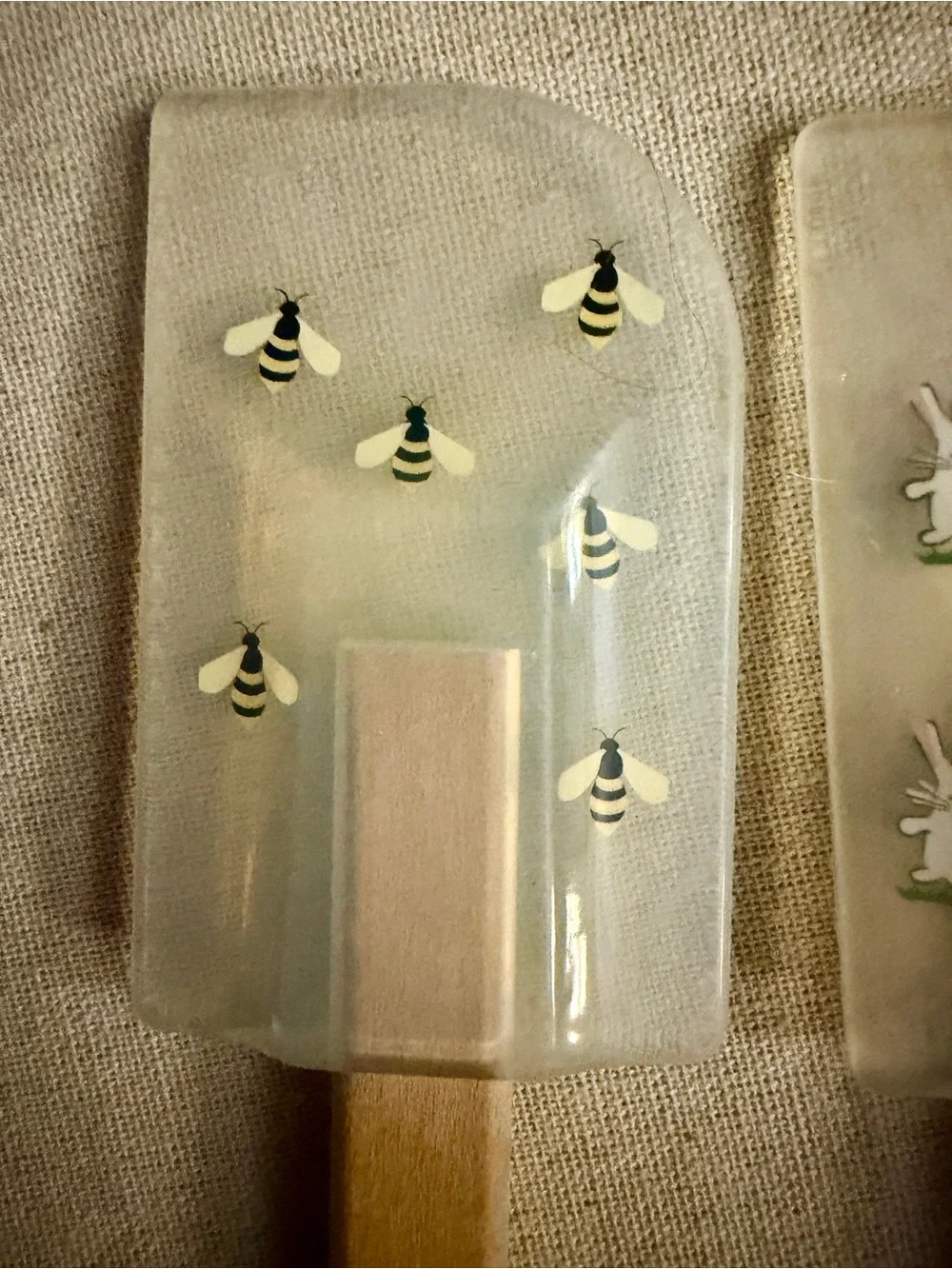Vintage Sur La Table spring themed animals silicone spatulas set of 2